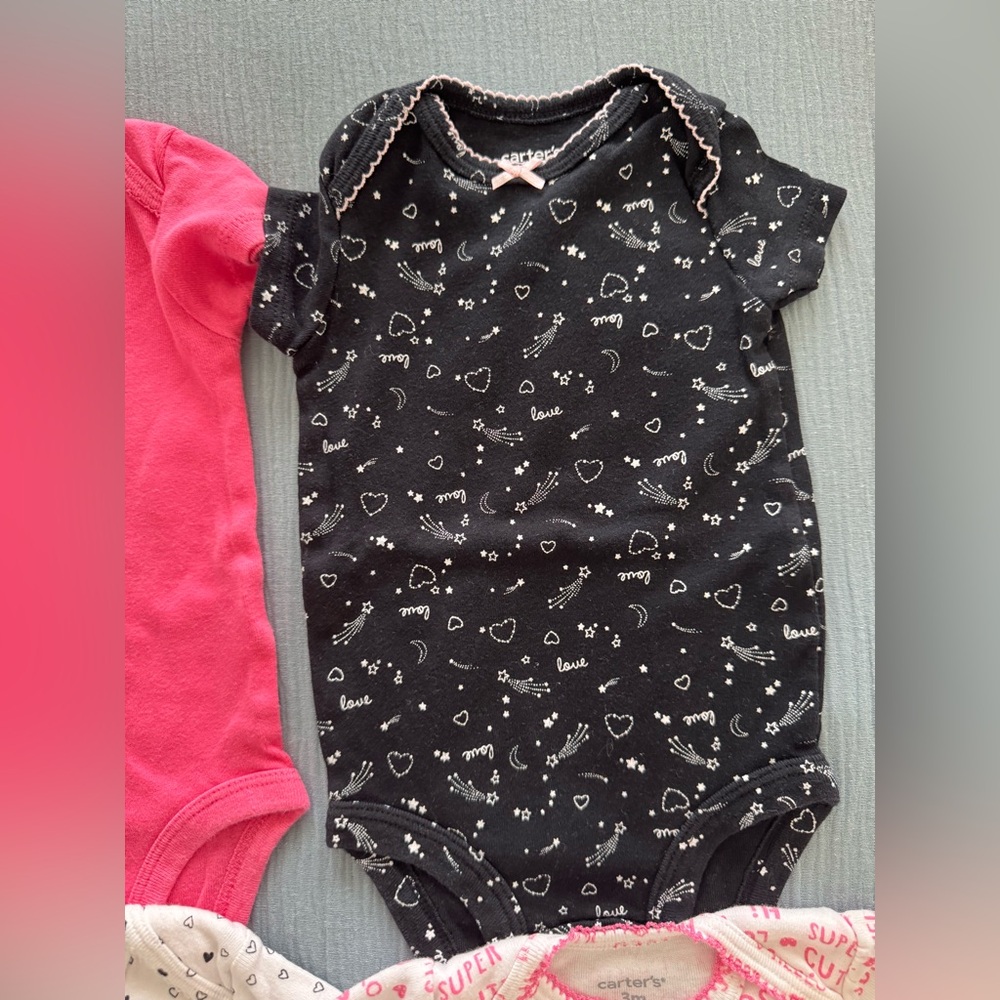 🛎️ Clearance Carter’s Baby Bodysuit 6 Pieces Size 3 Months - Picture 4 of 10